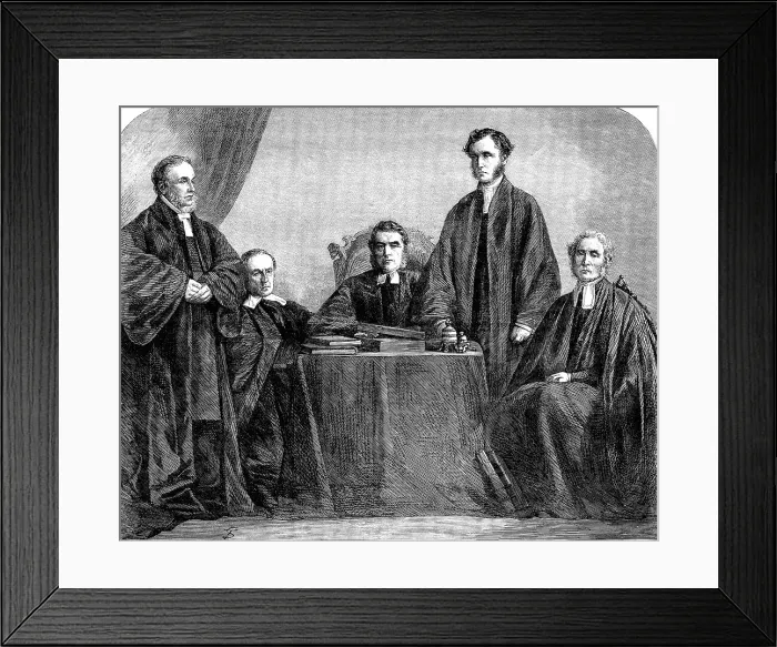 Framed Print : The Bishops of the Five Dioceses of the United Church of England and Ireland in Canada, 1862. Creator: Unknown Framed Print : The Bishops of the Five Dioceses of the United Church of England and Ireland in Canada, 1862. Creator: Unknown