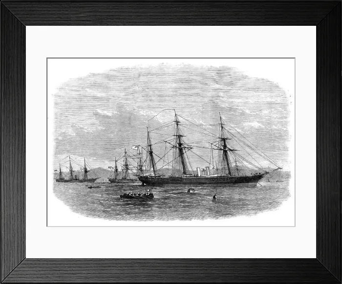 Framed Print : The late outrage on the Neutrality of Brazil: The Florida…and the Wachusetts…Bahia Harbour, 1864. Creator: Smyth Framed Print : The late outrage on the Neutrality of Brazil: The Florida…and the Wachusetts…Bahia Harbour, 1864. Creator: Smyth