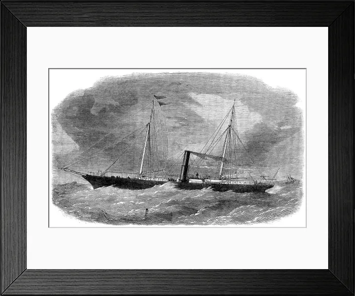 Framed Print : Dudgeon's new double-screw iron steam-ship Flora, 1862. Creator: Unknown Framed Print : Dudgeon's new double-screw iron steam-ship Flora, 1862. Creator: Unknown