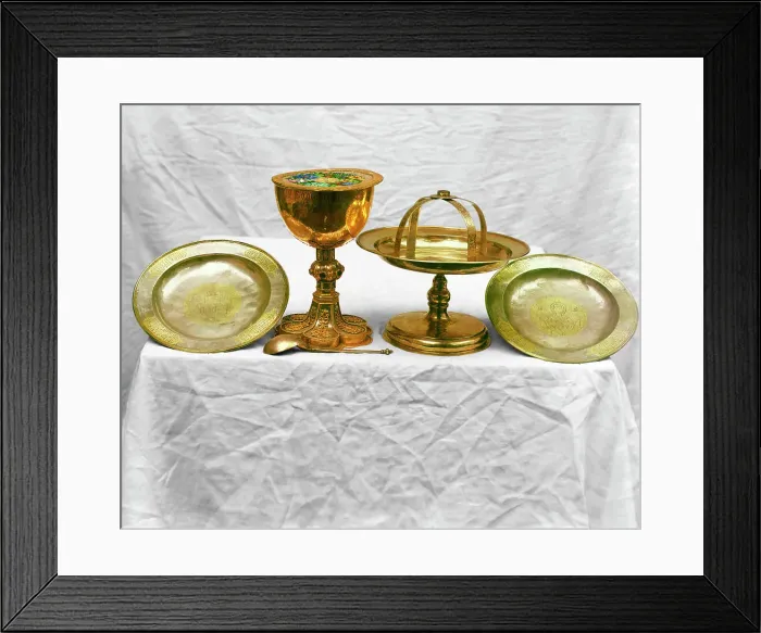 Framed Print : Silver vessels, in the vestry of the Ipatievsky Monastery, Kostroma, 1911. Creator: Sergey Mikhaylovich Prokudin-Gorsky Framed Print : Silver vessels, in the vestry of the Ipatievsky Monastery, Kostroma, 1911. Creator: Sergey Mikhaylovich Prokudin-Gorsky