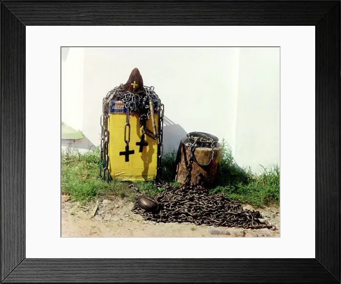 Framed Print : Venerable Irinarkh's cap, lash, and fetters, Borisoglebsk, 1911. Creator: Sergey Mikhaylovich Prokudin-Gorsky Framed Print : Venerable Irinarkh's cap, lash, and fetters, Borisoglebsk, 1911. Creator: Sergey Mikhaylovich Prokudin-Gorsky
