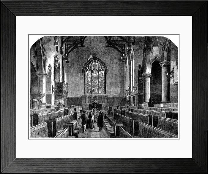 Framed Print : The Great Schools of England, the Chapel at Rugby School, 1862. Creator: Unknown Framed Print : The Great Schools of England, the Chapel at Rugby School, 1862. Creator: Unknown