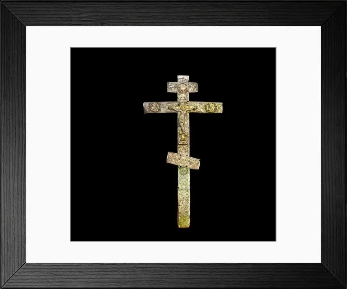 Framed Print : Venerable Sergei Radonezhskii's cross with which he blessed the Venerable Irinarkh... 1911. Creator: Sergey Mikhaylovich Prokudin-Gorsky Framed Print : Venerable Sergei Radonezhskii's cross with which he blessed the Venerable Irinarkh... 1911. Creator: Sergey Mikhaylovich Prokudin-Gorsky