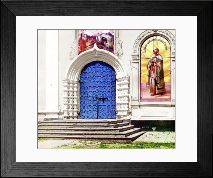 Framed Print : Gates on the southern side of the Cathedral of the Transfiguration in the city of Tver, 1910. Creator: Sergey Mikhaylovich Prokudin-Gorsky Framed Print : Gates on the southern side of the Cathedral of the Transfiguration in the city of Tver, 1910. Creator: Sergey Mikhaylovich Prokudin-Gorsky