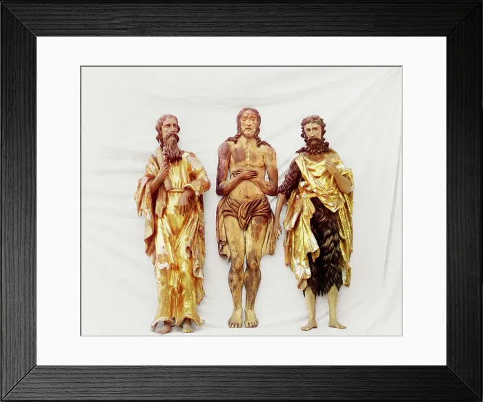 Framed Print : Seventeenth-century plashchanitsa [shroud with the image of Christ], in the middle... 1911. Creator: Sergey Mikhaylovich Prokudin-Gorsky