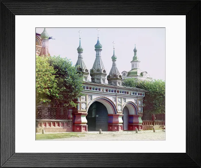 Framed Print : Entrance into the Church of the Resurrection, Kostroma, 1910. Creator: Sergey Mikhaylovich Prokudin-Gorsky Framed Print : Entrance into the Church of the Resurrection, Kostroma, 1910. Creator: Sergey Mikhaylovich Prokudin-Gorsky