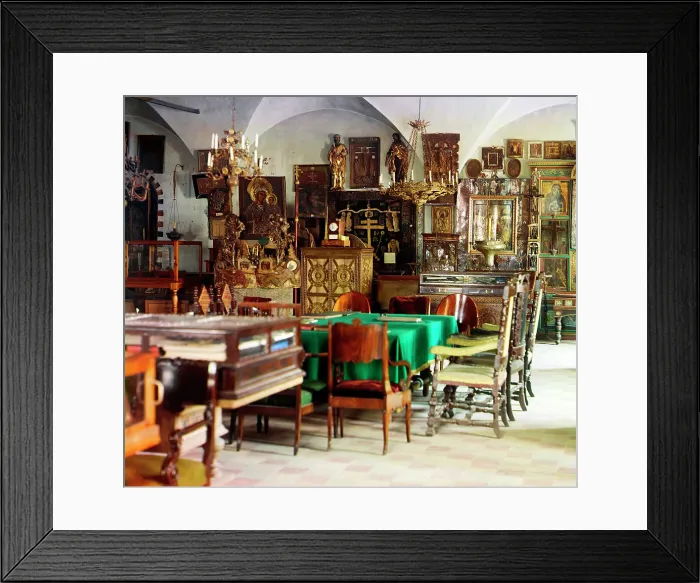 Framed Print : Inside the Belaya Palata [White Palace] museum, Rostov Velikii, 1911. Creator: Sergey Mikhaylovich Prokudin-Gorsky