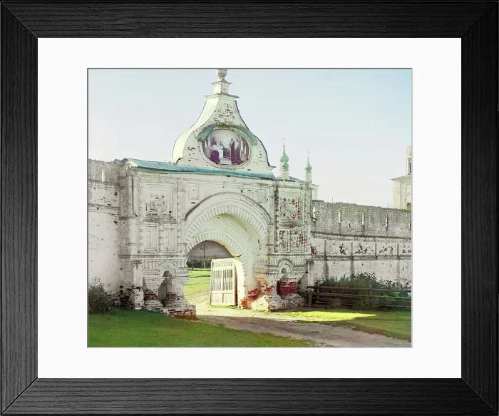 Framed Print : Entrance into the converted Goritskii Monastery outside the city, near Pereiaslavl-Zalesskii, 1911. Creator: Sergey Mikhaylovich Prokudin-Gorsky Framed Print : Entrance into the converted Goritskii Monastery outside the city, near Pereiaslavl-Zalesskii, 1911. Creator: Sergey Mikhaylovich Prokudin-Gorsky