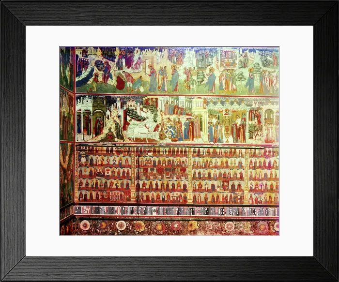 Framed Print : Fresco on the left wall in the Church of Saint John the Precursor, Yaroslavl, 1911. Creator: Sergey Mikhaylovich Prokudin-Gorsky Framed Print : Fresco on the left wall in the Church of Saint John the Precursor, Yaroslavl, 1911. Creator: Sergey Mikhaylovich Prokudin-Gorsky