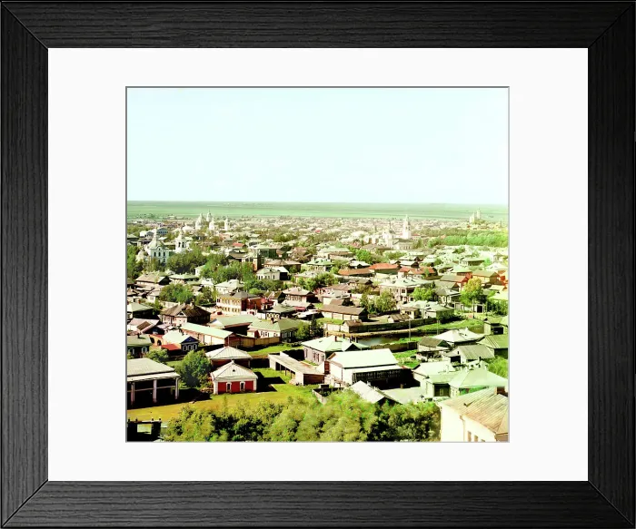 Framed Print : City of Tobolsk from the northeast; in the distance one can see the confluence... 1912. Creator: Sergey Mikhaylovich Prokudin-Gorsky Framed Print : City of Tobolsk from the northeast; in the distance one can see the confluence... 1912. Creator: Sergey Mikhaylovich Prokudin-Gorsky