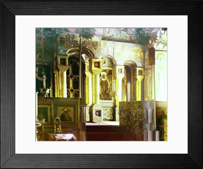 Framed Print : Iconostasis in the Church of the Resurrection, Rostov Velikii, 1911. Creator: Sergey Mikhaylovich Prokudin-Gorsky