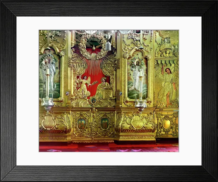 Framed Print : Iconostasis of the Church of Saint Nicholas the Wonder Worker, Rostov Velikii, 1911. Creator: Sergey Mikhaylovich Prokudin-Gorsky
