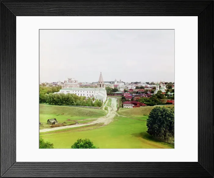 Framed Print : General view of Suzdal with a cathedral from the bell tower of the Dimitrievskaia Church, 1912. Creator: Sergey Mikhaylovich Prokudin-Gorsky Framed Print : General view of Suzdal with a cathedral from the bell tower of the Dimitrievskaia Church, 1912. Creator: Sergey Mikhaylovich Prokudin-Gorsky