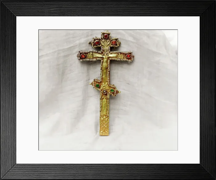 Framed Print : Cross with the likeness of the Holy Martyr Ipatii, vestry of the Ipatievsky Monastery, Kostroma, 1911 Creator: Sergey Mikhaylovich Prokudin-Gorsky Framed Print : Cross with the likeness of the Holy Martyr Ipatii, vestry of the Ipatievsky Monastery, Kostroma, 1911 Creator: Sergey Mikhaylovich Prokudin-Gorsky