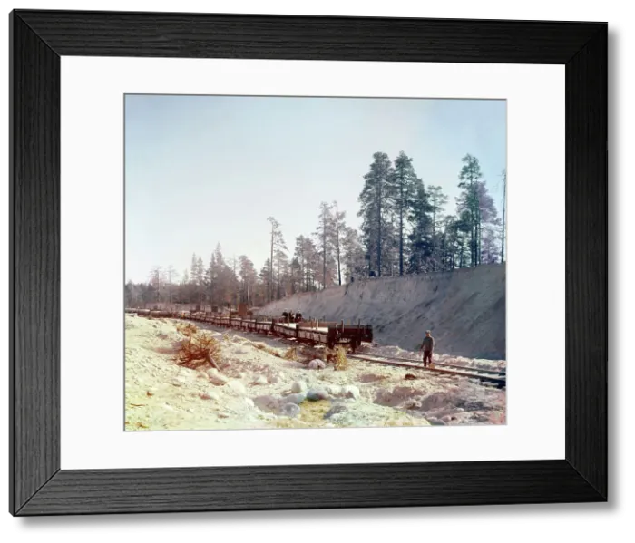 Framed Print : Kirosskii quarry, 1915. Creator: Sergey Mikhaylovich Prokudin-Gorsky Framed Print : Kirosskii quarry, 1915. Creator: Sergey Mikhaylovich Prokudin-Gorsky