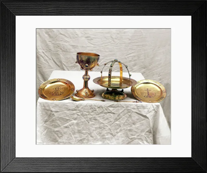 Framed Print : Golden vessels in the vestry of the Ipatievsky Monastery, Kostroma, 1911. Creator: Sergey Mikhaylovich Prokudin-Gorsky Framed Print : Golden vessels in the vestry of the Ipatievsky Monastery, Kostroma, 1911. Creator: Sergey Mikhaylovich Prokudin-Gorsky