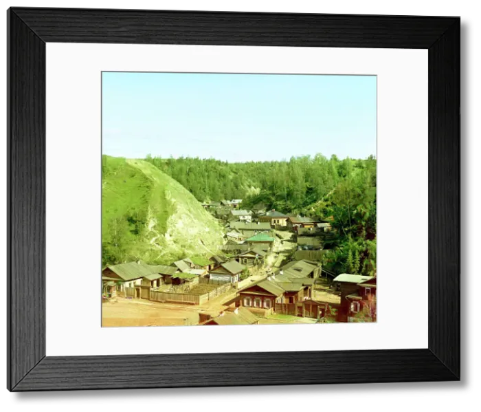 Framed Print : Small town of Vershiny near the city of Tobolsk, 1912. Creator: Sergey Mikhaylovich Prokudin-Gorsky Framed Print : Small town of Vershiny near the city of Tobolsk, 1912. Creator: Sergey Mikhaylovich Prokudin-Gorsky