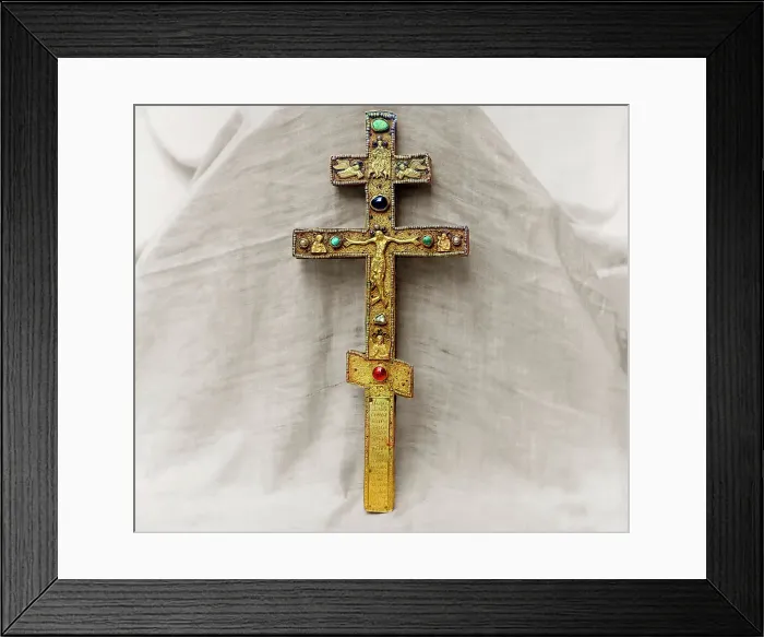 Framed Print : Cross of Abbot Vassian, vestry of the Ipatievsky Monastery, Kostroma, 1911. Creator: Sergey Mikhaylovich Prokudin-Gorsky Framed Print : Cross of Abbot Vassian, vestry of the Ipatievsky Monastery, Kostroma, 1911. Creator: Sergey Mikhaylovich Prokudin-Gorsky
