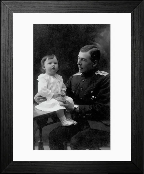 Framed Print : Briner Felix Yulievich with his daughter Irina, 1919. Creator: Unknown Framed Print : Briner Felix Yulievich with his daughter Irina, 1919. Creator: Unknown