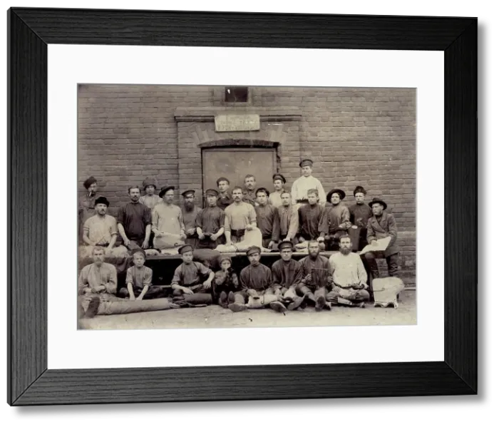 Framed Print : Workers of the rolling workshop V.U. Baraboshkina, 1915. Creator: Unknown Framed Print : Workers of the rolling workshop V.U. Baraboshkina, 1915. Creator: Unknown