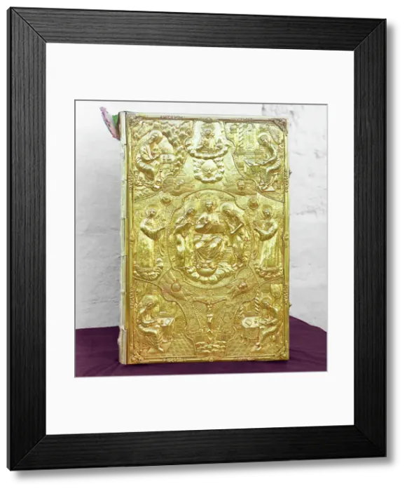 Framed Print : Gospel belonging to the nun Varsanofiia, the tsarevnas governess, Trinity Monastery... 1911. Creator: Sergey Mikhaylovich Prokudin-Gorsky Framed Print : Gospel belonging to the nun Varsanofiia, the tsarevnas governess, Trinity Monastery... 1911. Creator: Sergey Mikhaylovich Prokudin-Gorsky