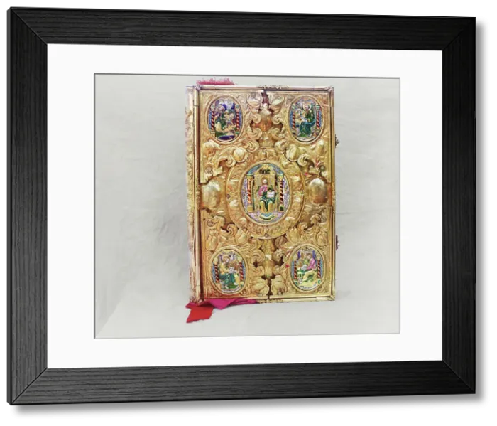 Framed Print : Gospel belonging to Metropolitan Iona in the vestry of the Assumption Cathedral... 1911. Creator: Sergey Mikhaylovich Prokudin-Gorsky Framed Print : Gospel belonging to Metropolitan Iona in the vestry of the Assumption Cathedral... 1911. Creator: Sergey Mikhaylovich Prokudin-Gorsky