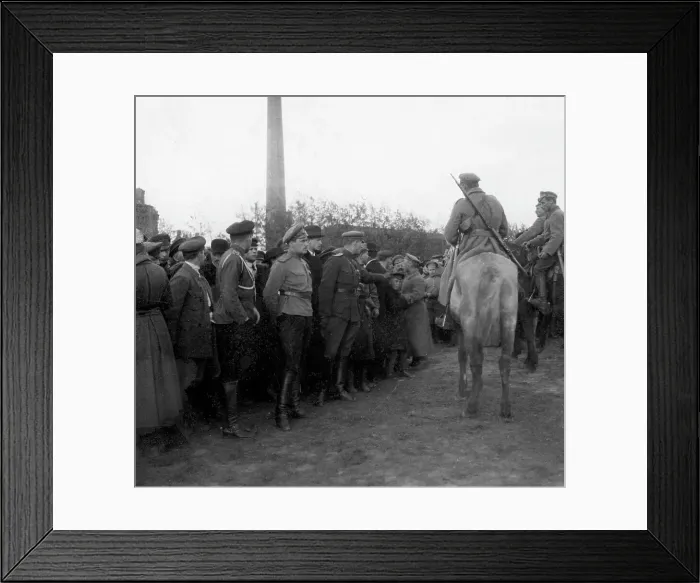 Framed Print : Review of White Guard troops in Tomsk on September 22, 1918. Creator: Unknown Framed Print : Review of White Guard troops in Tomsk on September 22, 1918. Creator: Unknown