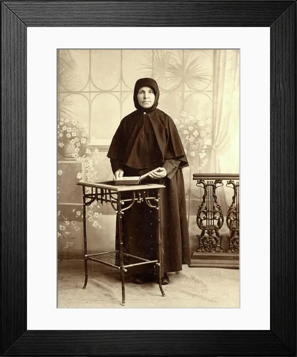 Framed Print : A Nun of Pomorskii-Pocrovskii Convent on the Upper Reaches of the Uba River, 1910. Creator: Unknown Framed Print : A Nun of Pomorskii-Pocrovskii Convent on the Upper Reaches of the Uba River, 1910. Creator: Unknown