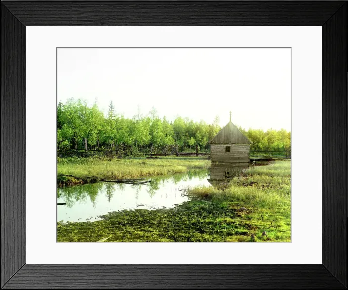 Framed Print : Source of the Volga, Volgoverkhovye, 1910. Creator: Sergey Mikhaylovich Prokudin-Gorsky Framed Print : Source of the Volga, Volgoverkhovye, 1910. Creator: Sergey Mikhaylovich Prokudin-Gorsky