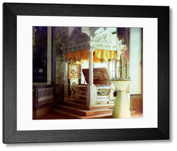 Framed Print : Sepulchre of the Venerable Dimitrii Rostovskii with relics, Yakovlevsky Savior... 1911. Creator: Sergey Mikhaylovich Prokudin-Gorsky Framed Print : Sepulchre of the Venerable Dimitrii Rostovskii with relics, Yakovlevsky Savior... 1911. Creator: Sergey Mikhaylovich Prokudin-Gorsky