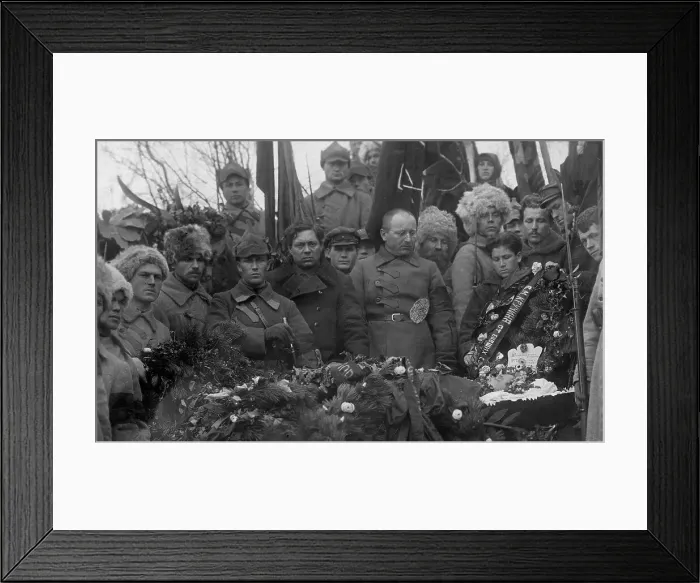 Framed Print : Funeral of V.M. Kruchina; at the cemetery. 1917-1923. Creator: Unknown Framed Print : Funeral of V.M. Kruchina; at the cemetery. 1917-1923. Creator: Unknown