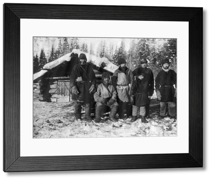 Framed Print : A group of peasants from the village of Yarki, Yenisei district, 1911. Creator: Unknown Framed Print : A group of peasants from the village of Yarki, Yenisei district, 1911. Creator: Unknown