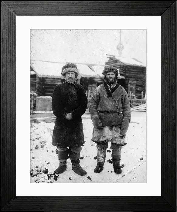 Framed Print : Elderly peasants of the village of Yarkina, Yenisei district, 1911. Creator: Unknown Framed Print : Elderly peasants of the village of Yarkina, Yenisei district, 1911. Creator: Unknown