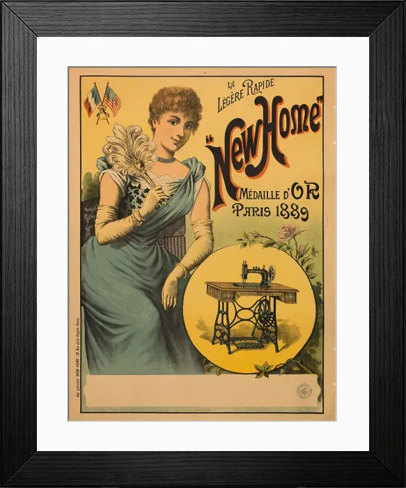 Framed Print : La légère rapide New Home, c. 1889. Creator: Anonymous Framed Print : La légère rapide New Home, c. 1889. Creator: Anonymous
