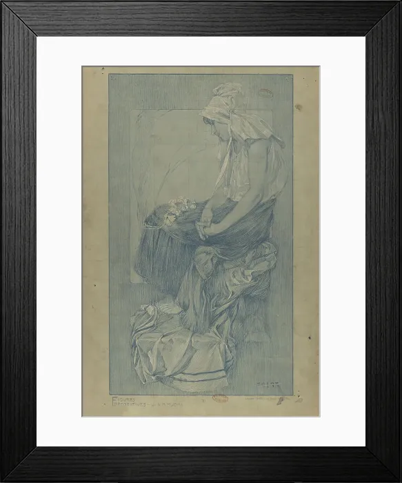 Framed Print : Figures décoratives, 1902. Creator: Mucha, Alfons Marie (1860-1939) Framed Print : Figures décoratives, 1902. Creator: Mucha, Alfons Marie (1860-1939)