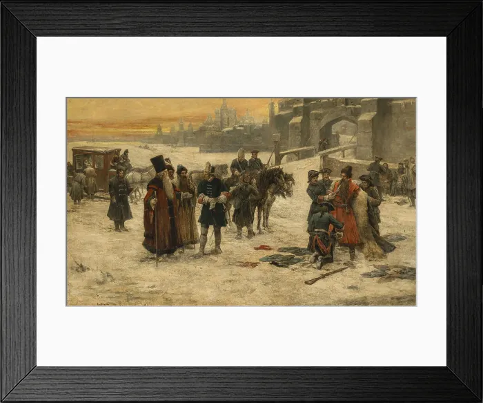 Framed Print : Moscow - The beard control in front of the city gate, 1891. Creator: Urlaub, Johann-Georg-Christian (1844-1914) Framed Print : Moscow - The beard control in front of the city gate, 1891. Creator: Urlaub, Johann-Georg-Christian (1844-1914)