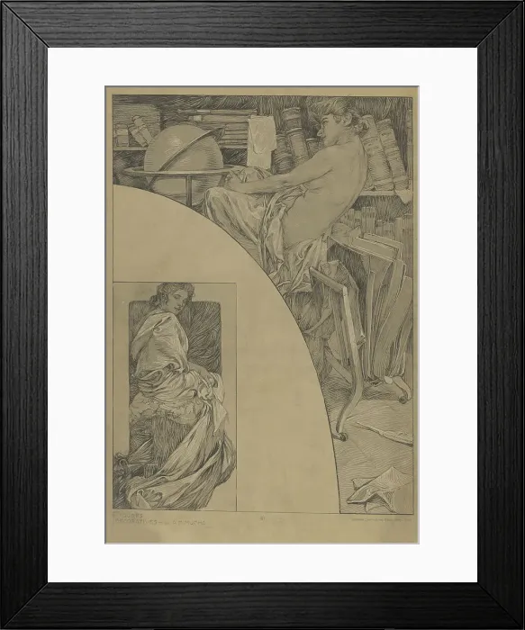 Framed Print : Figures décoratives, 1902. Creator: Mucha, Alfons Marie (1860-1939) Framed Print : Figures décoratives, 1902. Creator: Mucha, Alfons Marie (1860-1939)