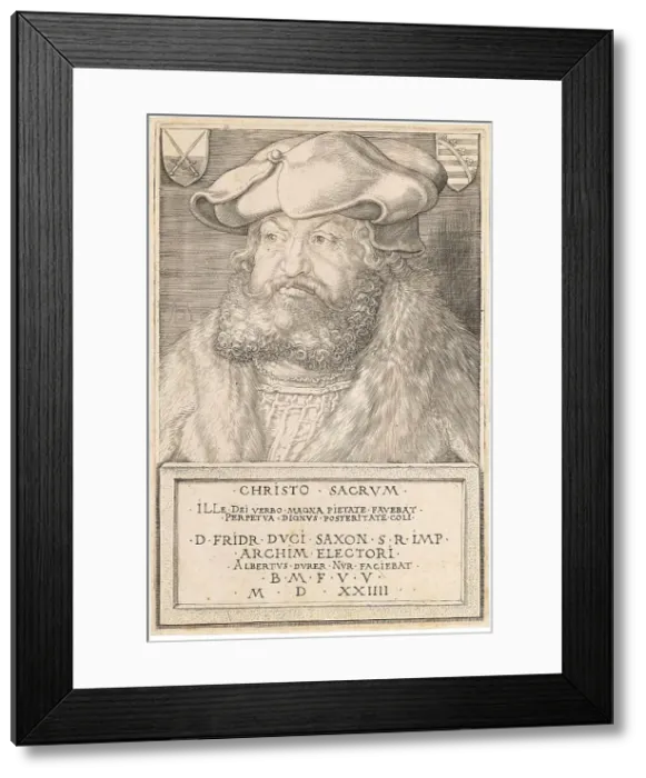 Framed Print : Portrait of Frederick III, Elector of Saxony (1463-1525), 1524. Creator: Dürer, Albrecht (1471-1528) Framed Print : Portrait of Frederick III, Elector of Saxony (1463-1525), 1524. Creator: Dürer, Albrecht (1471-1528)