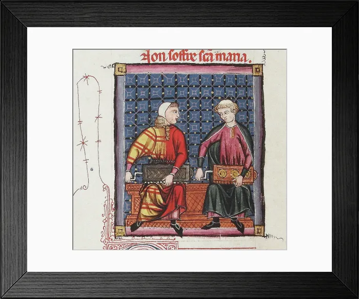 Framed Print : Illustration from the codex of the Cantigas de Santa Maria, c. 1280. Creator: Anonymous