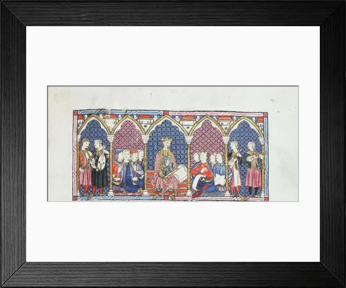 Framed Print : Illustration from the codex of the Cantigas de Santa Maria, c. 1280. Creator: Anonymous Framed Print : Illustration from the codex of the Cantigas de Santa Maria, c. 1280. Creator: Anonymous