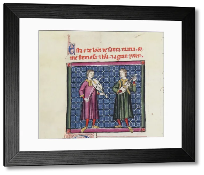 Framed Print : Illustration from the codex of the Cantigas de Santa Maria, c. 1280. Creator: Anonymous Framed Print : Illustration from the codex of the Cantigas de Santa Maria, c. 1280. Creator: Anonymous