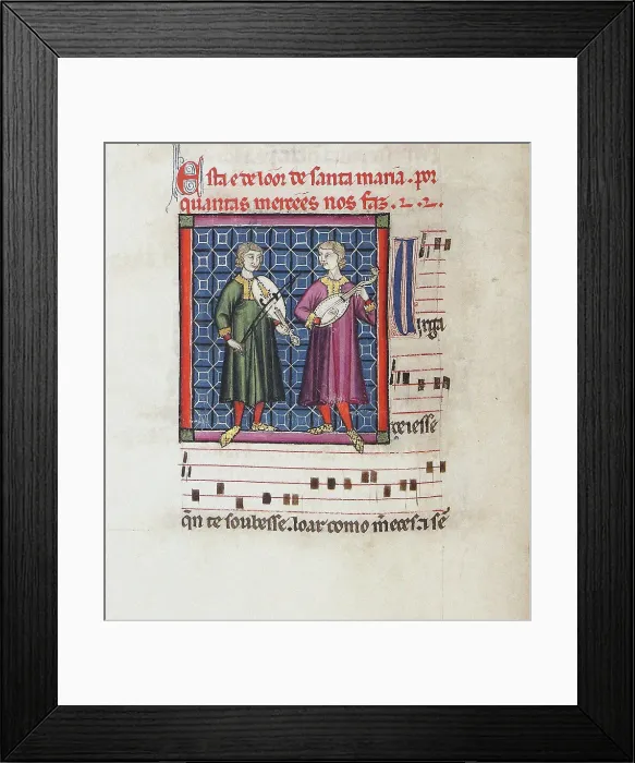 Framed Print : Illustration from the codex of the Cantigas de Santa Maria, c. 1280. Creator: Anonymous Framed Print : Illustration from the codex of the Cantigas de Santa Maria, c. 1280. Creator: Anonymous