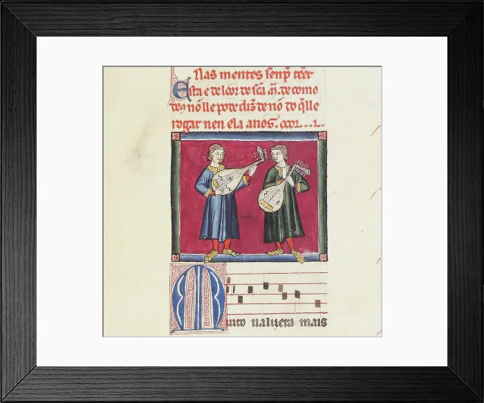 Framed Print : Illustration from the codex of the Cantigas de Santa Maria, c. 1280. Creator: Anonymous Framed Print : Illustration from the codex of the Cantigas de Santa Maria, c. 1280. Creator: Anonymous
