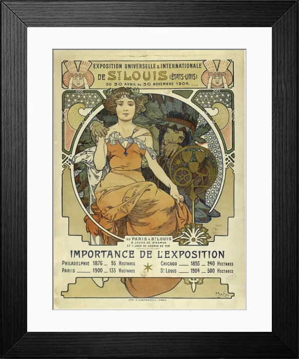 Framed Print : Exposition universelle et internationale de St. Louis (Etats-Unis), 1903. Creator: Mucha, Alfons Marie (1860-1939) Framed Print : Exposition universelle et internationale de St. Louis (Etats-Unis), 1903. Creator: Mucha, Alfons Marie (1860-1939)