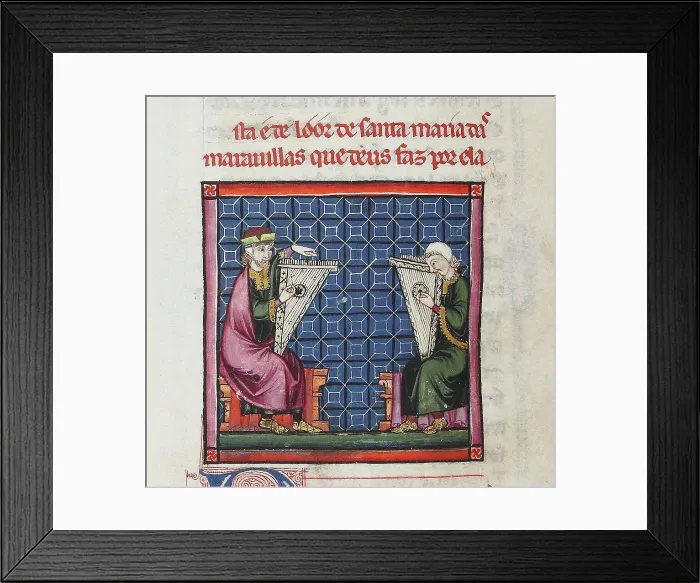 Framed Print : Illustration from the codex of the Cantigas de Santa Maria, c. 1280. Creator: Anonymous Framed Print : Illustration from the codex of the Cantigas de Santa Maria, c. 1280. Creator: Anonymous