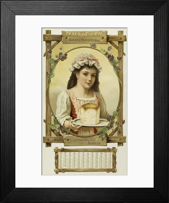 Framed Print : Peter Kennedy, baker and confectioner. Dublin, 1895. Creator: Anonymous Framed Print : Peter Kennedy, baker and confectioner. Dublin, 1895. Creator: Anonymous