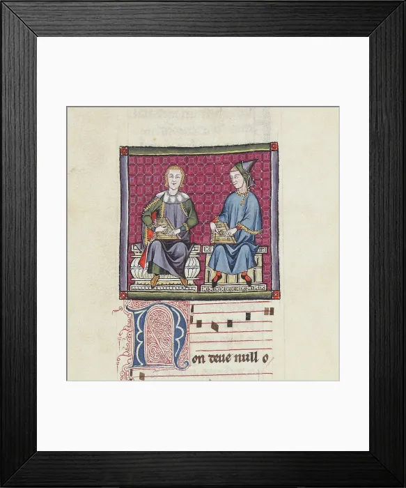 Framed Print : Illustration from the codex of the Cantigas de Santa Maria, c. 1280. Creator: Anonymous
