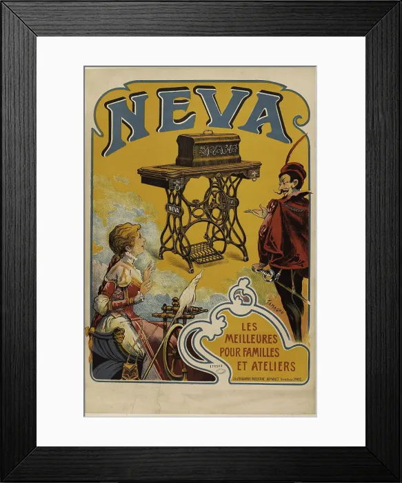 Framed Print : Neva. Les meilleures pour familles et ateliers, c. 1890. Creator: Tamagno, Nicolas (1862-1933) Framed Print : Neva. Les meilleures pour familles et ateliers, c. 1890. Creator: Tamagno, Nicolas (1862-1933)