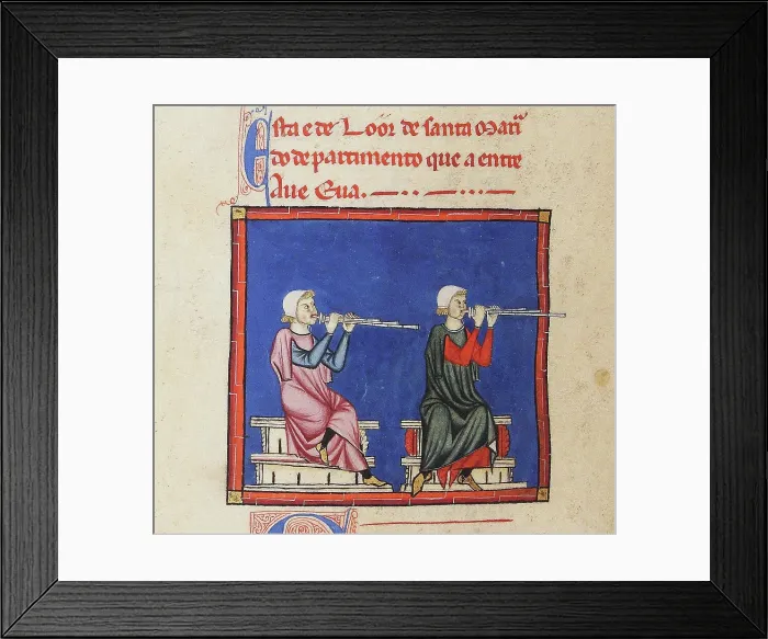 Framed Print : Illustration from the codex of the Cantigas de Santa Maria, c. 1280. Creator: Anonymous Framed Print : Illustration from the codex of the Cantigas de Santa Maria, c. 1280. Creator: Anonymous