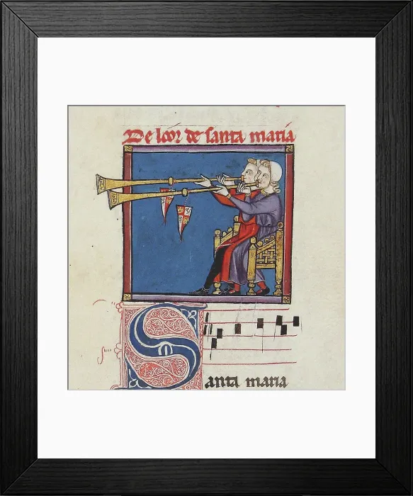 Framed Print : Illustration from the codex of the Cantigas de Santa Maria, c. 1280. Creator: Anonymous Framed Print : Illustration from the codex of the Cantigas de Santa Maria, c. 1280. Creator: Anonymous